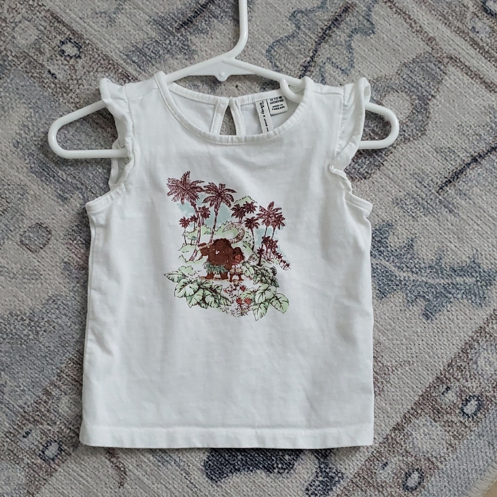 Janie and Jack x Disney Baby Girls Moana And Maui Tee Shirt Top Sz12-18m